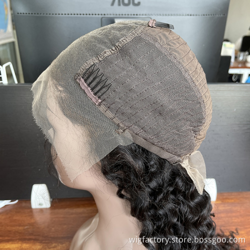 Wholesale 30 inch straight HD Transprent human hair wig, cuticle aligned Brazillian human hair wigs, 100% human hair lace wig